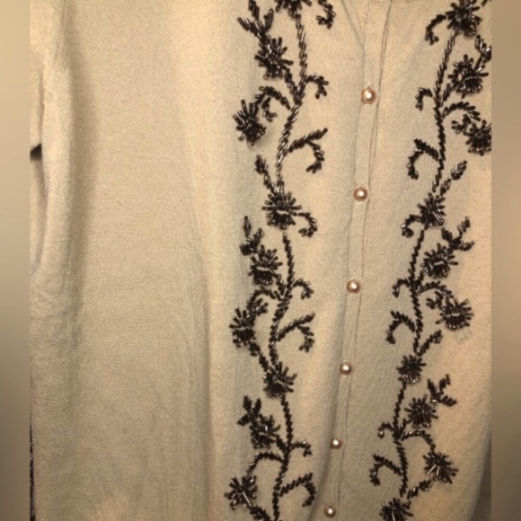 Nine West Cream Embroidered Women's Top - Picture 3 of 8